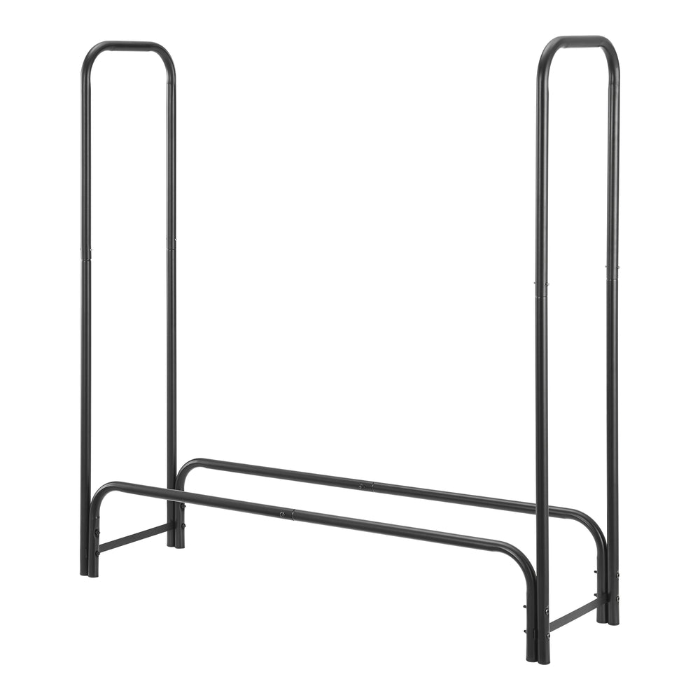 Firewood rack Kwethluk steel 124x124x34.5cm black