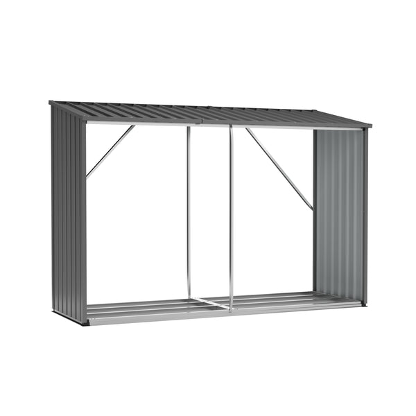 Outdoor firewood shelf 230 x 83 x 150 cm
