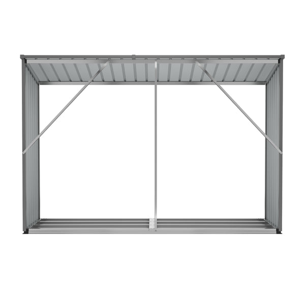 Outdoor firewood shelf 230 x 83 x 150 cm