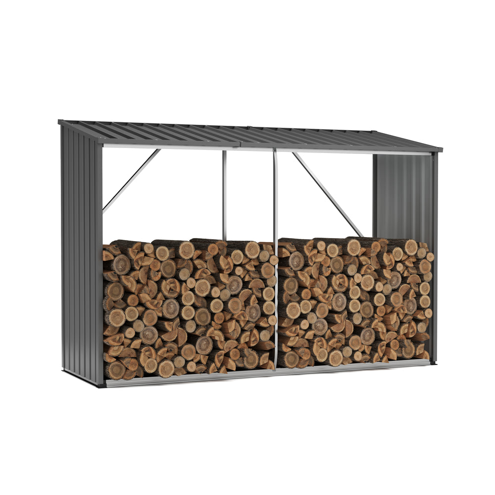 Outdoor firewood shelf 230 x 83 x 150 cm