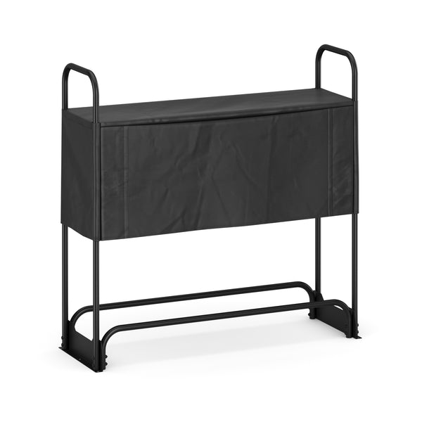 Kaminholzregal mit Abdeckung HELM 120 x 36 x 117 cm schwarz
