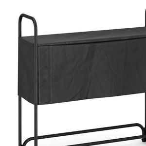 Kaminholzregal mit Abdeckung HELM 120 x 36 x 117 cm schwarz