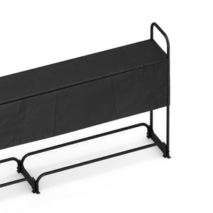Kaminholzregal mit Abdeckung HELM 260 x 36 x 117 cm schwarz