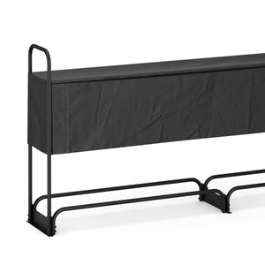 Kaminholzregal mit Abdeckung HELM 260 x 36 x 117 cm schwarz