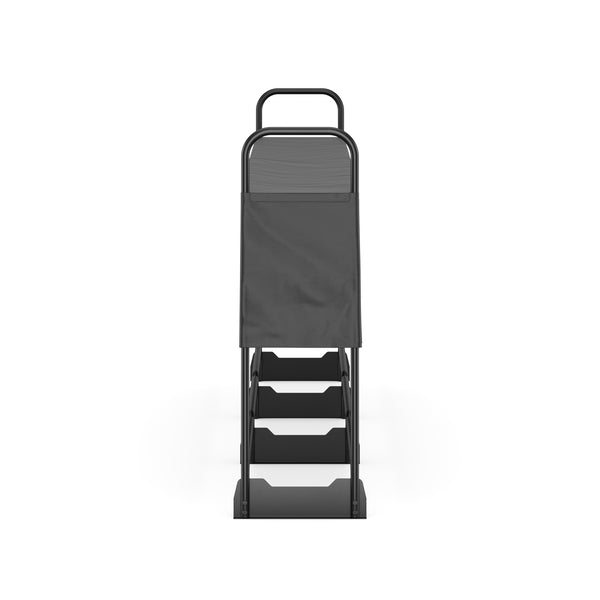 Kaminholzregal mit Abdeckung HELM 386 x 36 x 117 cm schwarz
