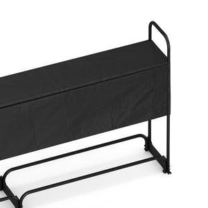 Kaminholzregal mit Abdeckung HELM 386 x 36 x 117 cm schwarz