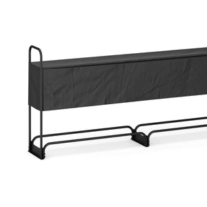 Kaminholzregal mit Abdeckung HELM 386 x 36 x 117 cm schwarz