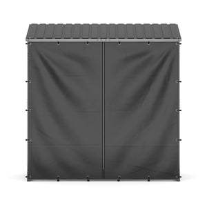 Kaminholzregal mit Dach FARGO 185 x 70 x 185 cm schwarz