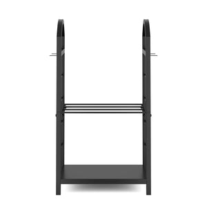 Kaminholzregal mit Kaminbesteck 40 x 30 x 74 cm