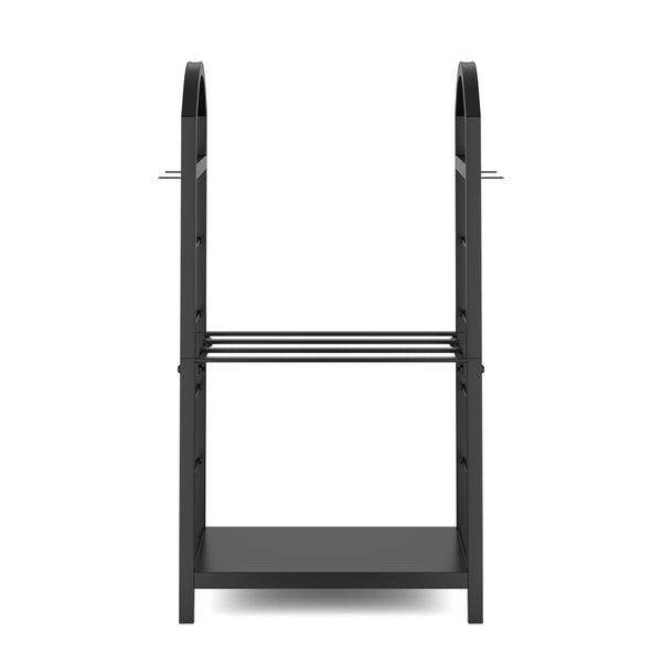 Kaminholzregal mit Kaminbesteck 40 x 30 x 74 cm