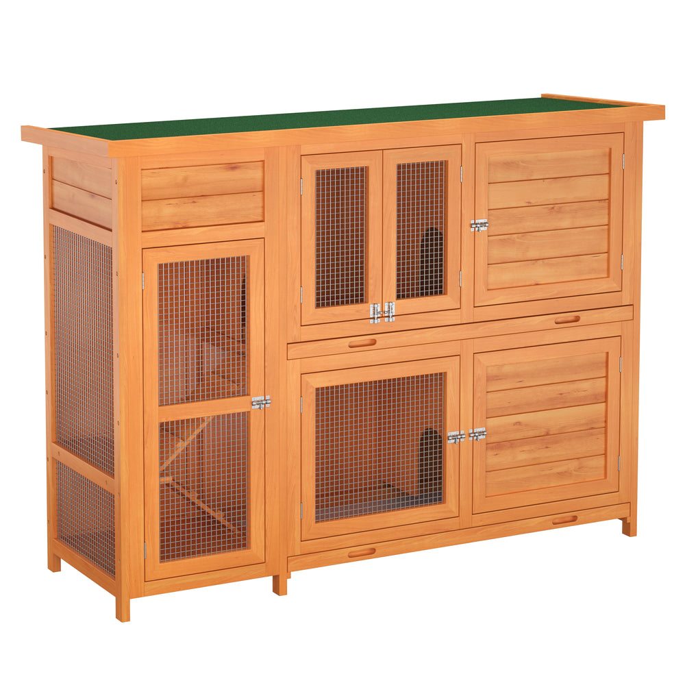 Kaninchenstall Holz BUNLO 145 x 52 x 107 cm