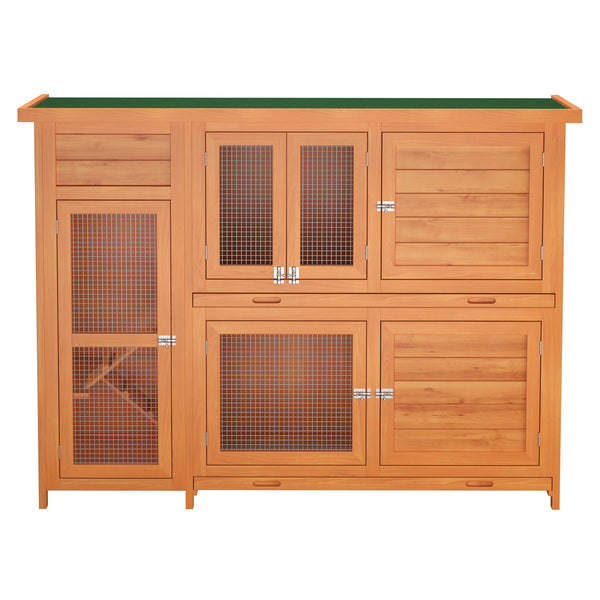 Kaninchenstall Holz BUNLO 145 x 52 x 107 cm
