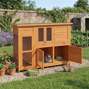 Kaninchenstall Holz BUNLO 145 x 52 x 107 cm