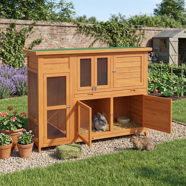Kaninchenstall Holz BUNLO 145 x 52 x 107 cm