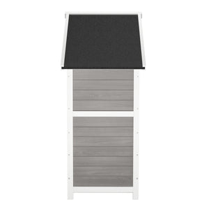 Kaninchenstall Holz BUNNIX 140 x 53 x 110 cm grau/weiss