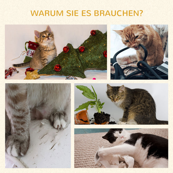 Katzenbaum 4-Stock Katzenhöhle Katzenhaus mit Spielbällen 104cm