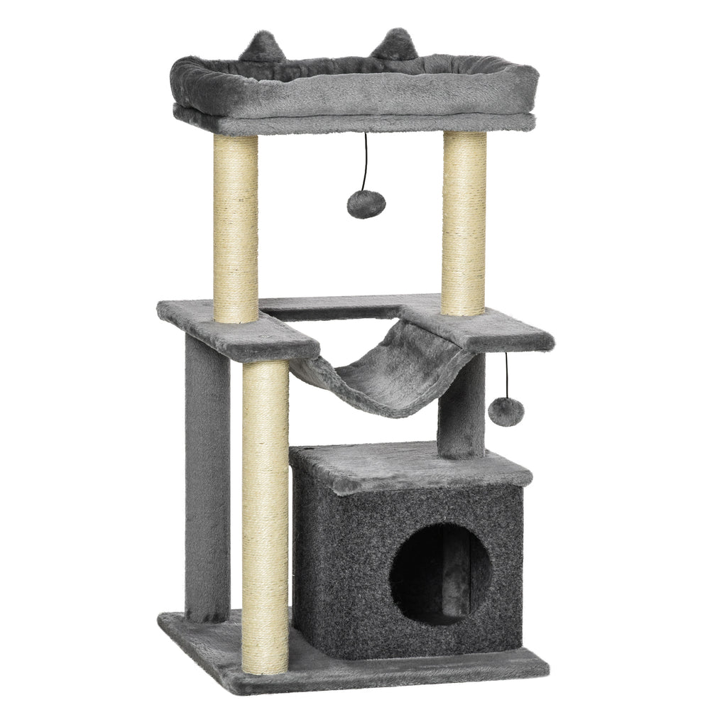 Arbre à chat 90 cm avec griffoir et hamac
