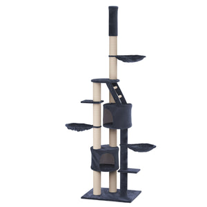 Katzenbaum deckenhoch 230 - 265 cm anthrazit
