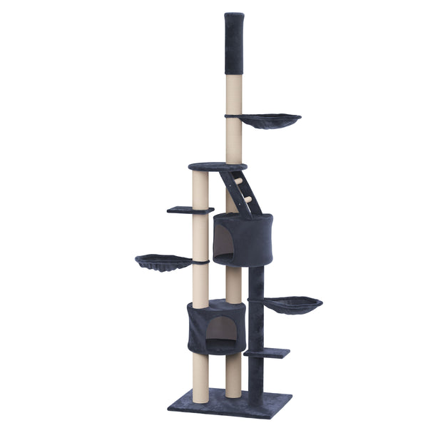 Katzenbaum deckenhoch 230 - 265 cm anthrazit