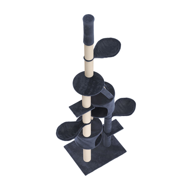 Katzenbaum deckenhoch 230 - 265 cm anthrazit