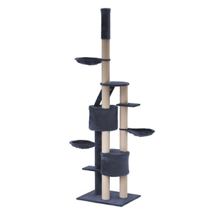 Katzenbaum deckenhoch 230 - 265 cm anthrazit