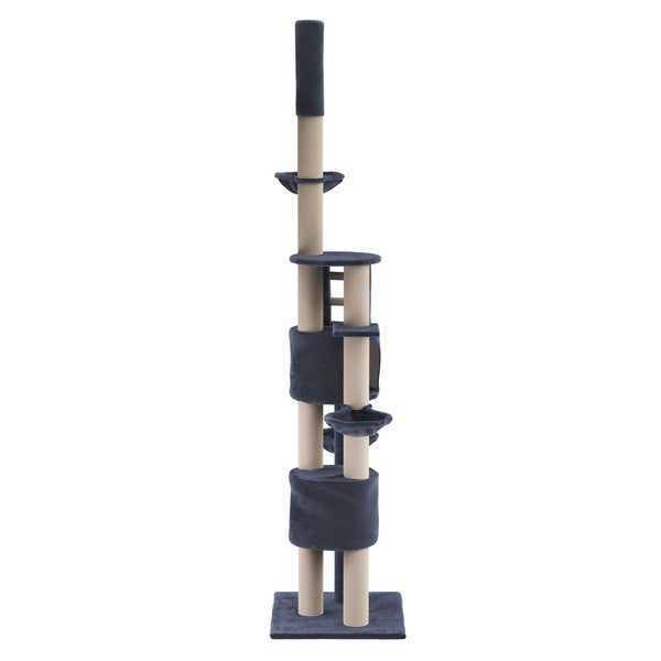 Katzenbaum deckenhoch 230 - 265 cm anthrazit