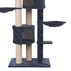 Katzenbaum deckenhoch 230 - 265 cm anthrazit