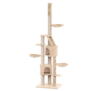 Katzenbaum deckenhoch 230 - 265 cm beige