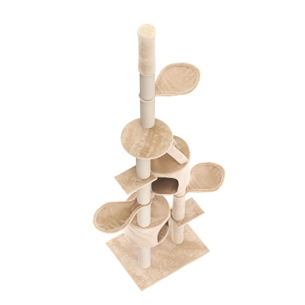 Katzenbaum deckenhoch 230 - 265 cm beige