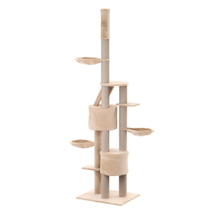 Katzenbaum deckenhoch 230 - 265 cm beige