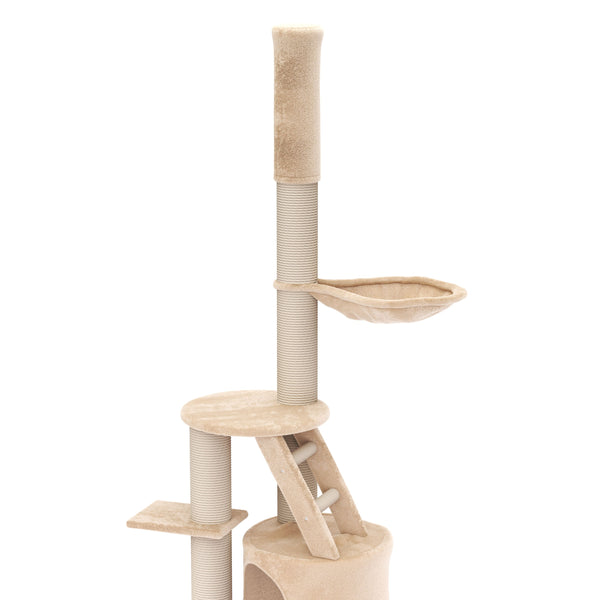 Katzenbaum deckenhoch 230 - 265 cm beige