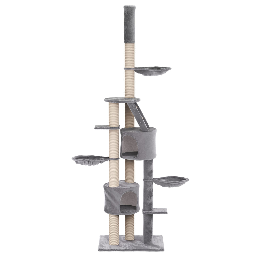 Cat scratching post, grey (ceiling height 230 - 265 cm)