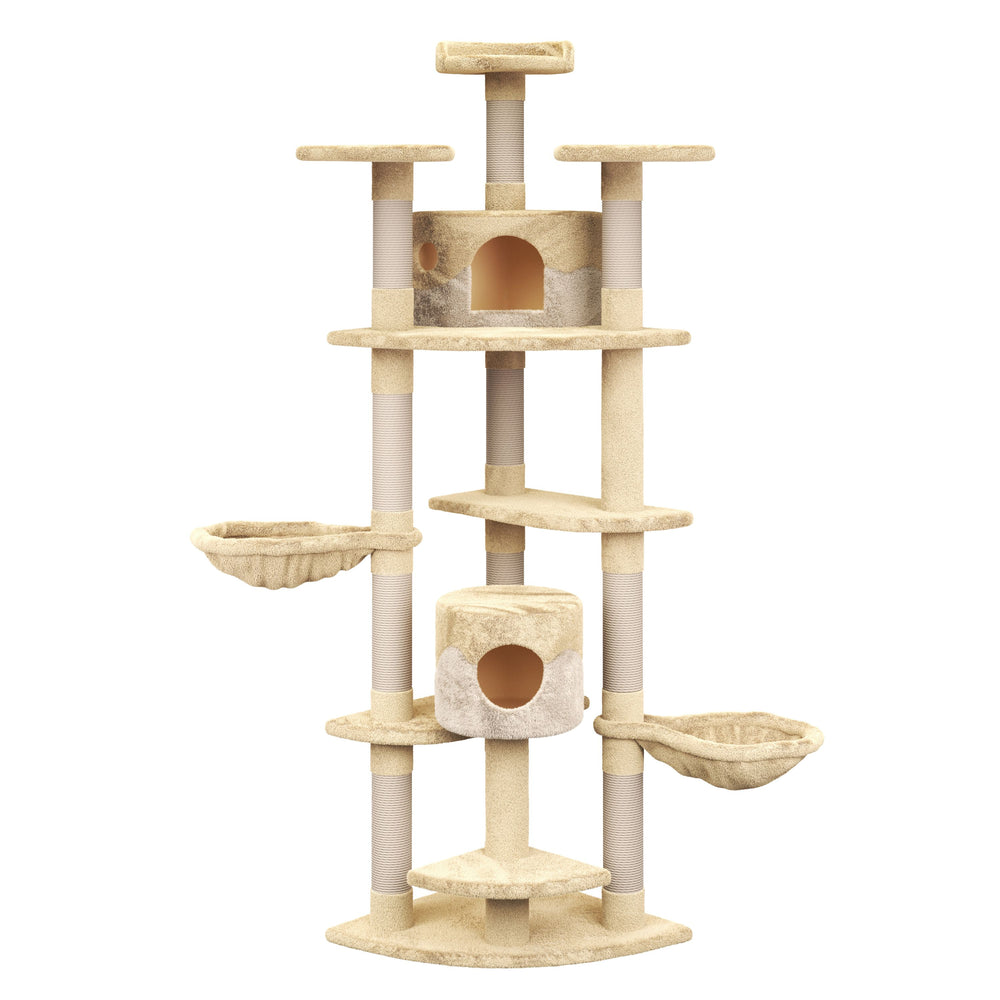 Cat tree 210 cm high, beige