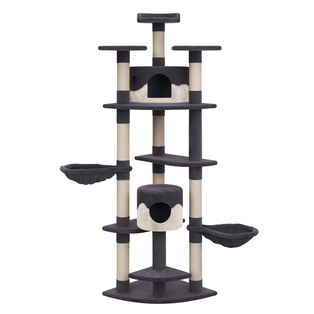 Cat tree 210 cm high grey