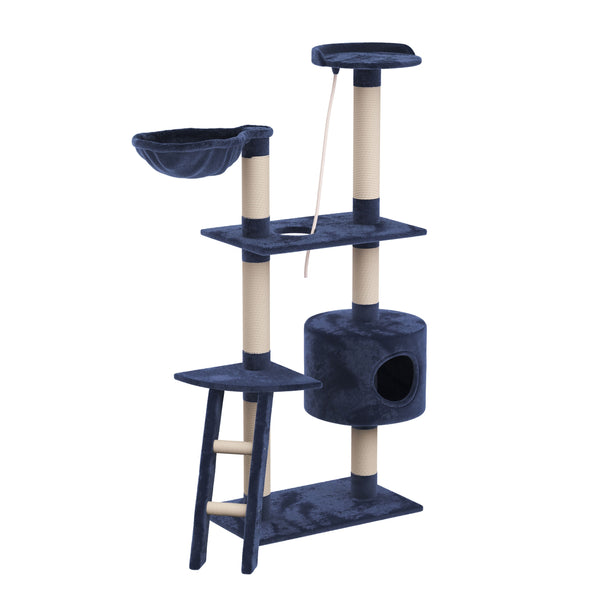 Katzenbaum 150 cm hoch - blau