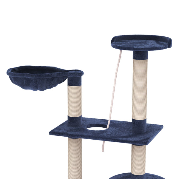 Katzenbaum 150 cm hoch - blau
