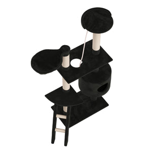 Katzenbaum 150 cm hoch - schwarz