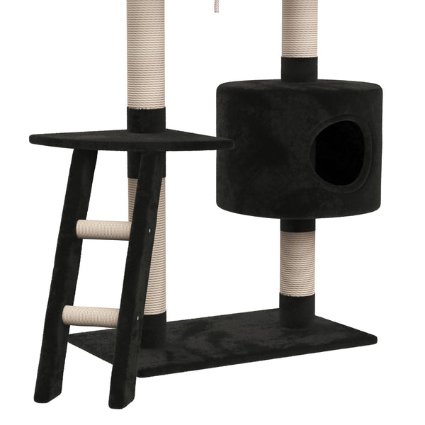 Katzenbaum 150 cm hoch - schwarz