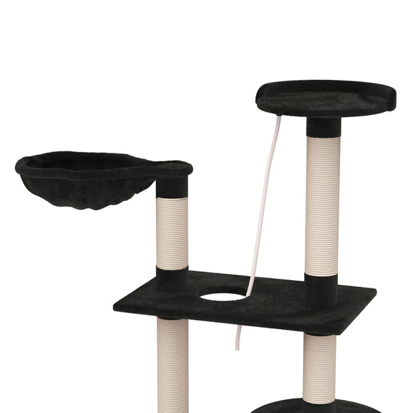 Katzenbaum 150 cm hoch - schwarz