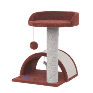 Katzenkratzbaum klein 50 cm braun