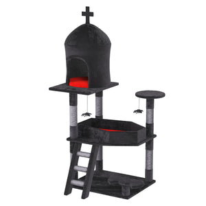 Katzenbaum HADES 140 cm schwarz/rot