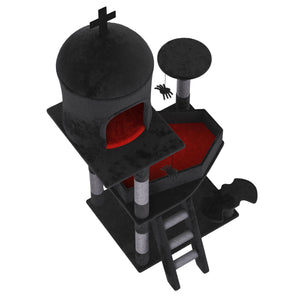 Katzenbaum HADES 140 cm schwarz/rot