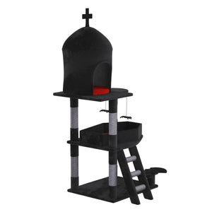 Katzenbaum HADES 140 cm schwarz/rot
