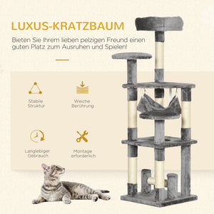 Katzenbaum Katzenspielturm Hängematte L40xB40xH132cm