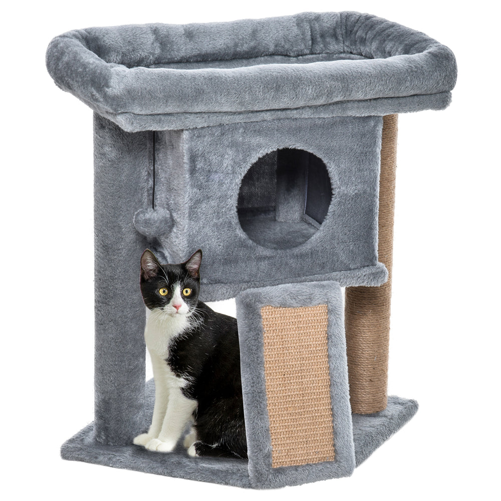 Tiragraffi per gatti con tappetino in juta 40x40x57cm