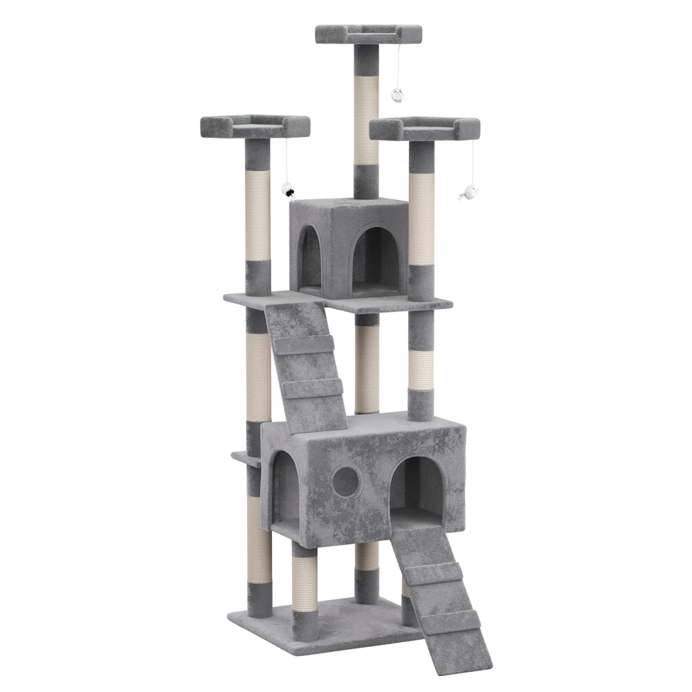 Cat scratching post 182cm grey