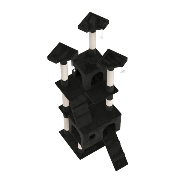 Katzenkratzbaum 182cm schwarz