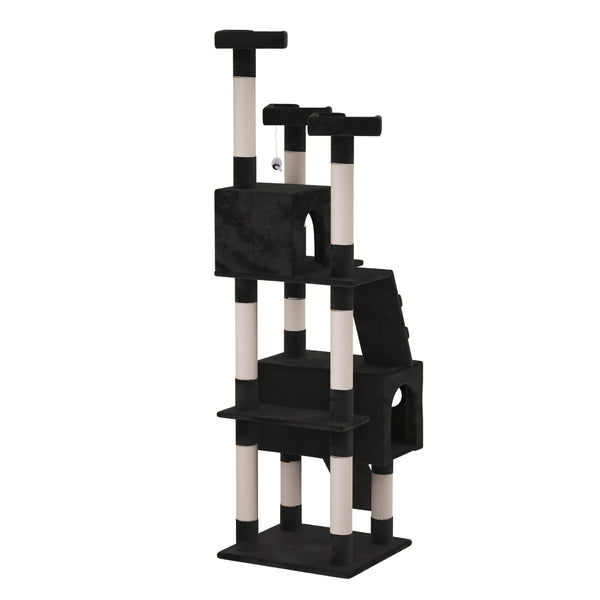 Katzenkratzbaum 182cm schwarz