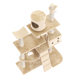 Katzenkratzbaum, beige (165 cm hoch)