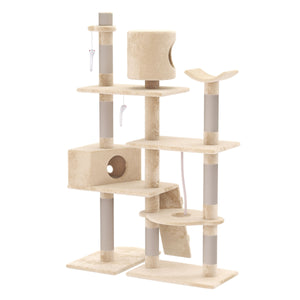 Katzenkratzbaum, beige (165 cm hoch)